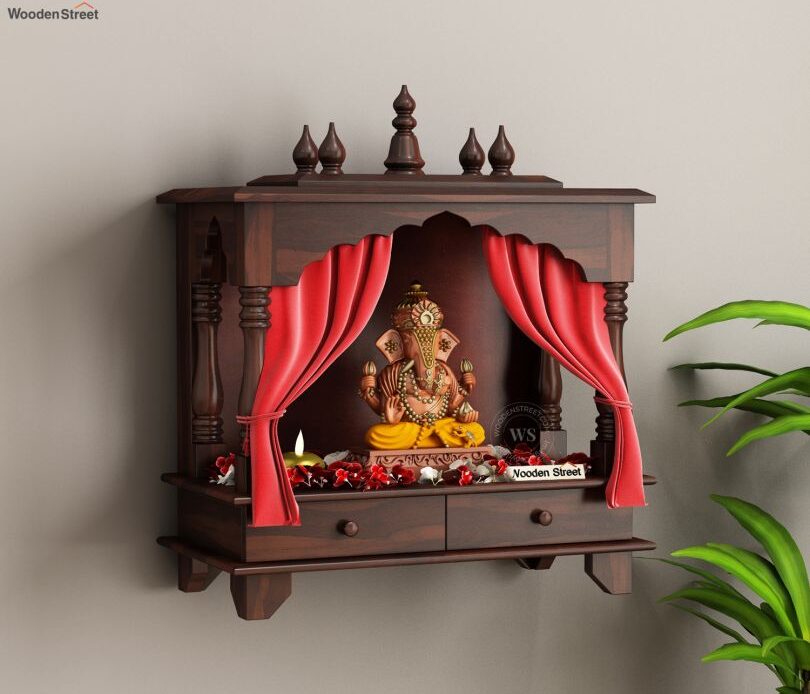 Wooden Temple Wall Mounted